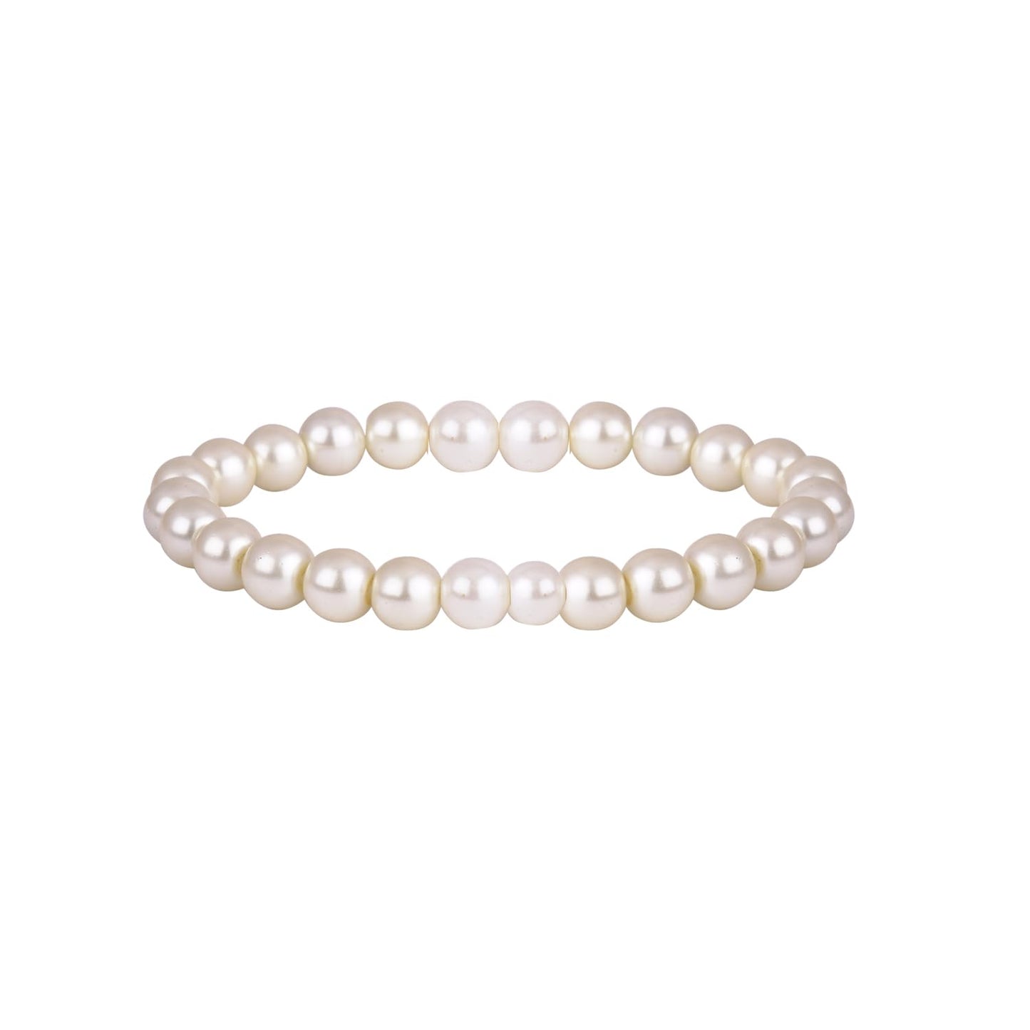 Premium Pearl Bracelet Set – Light Grey, Metallic Blue & Off-White