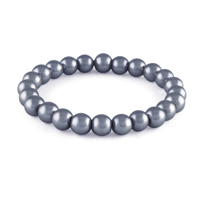 8mm Faux Pearl Stretchable Bracelet Set – 3-Piece Pastel Combo