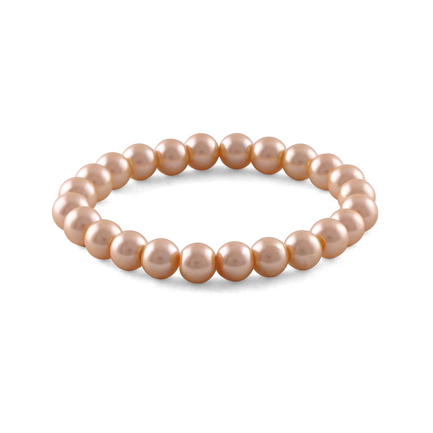 8mm Faux Pearl Stretchable Bracelet Set – 3-Piece Classic Combo