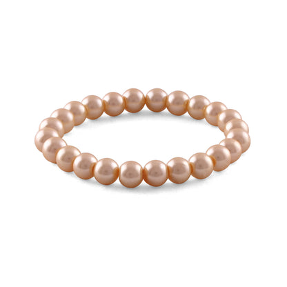 8mm Faux Pearl Stretchable Bracelet Set – 3-Piece Classic Combo