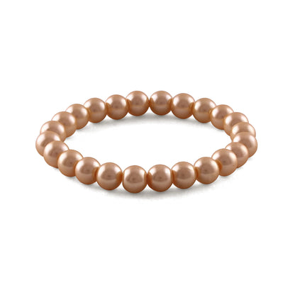 8mm Faux Pearl Stretchable Bracelet Set – 3-Piece Classic Combo