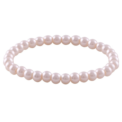 8mm Faux Pearl Stretchable Bracelet Set – 3-Piece Pastel Combo