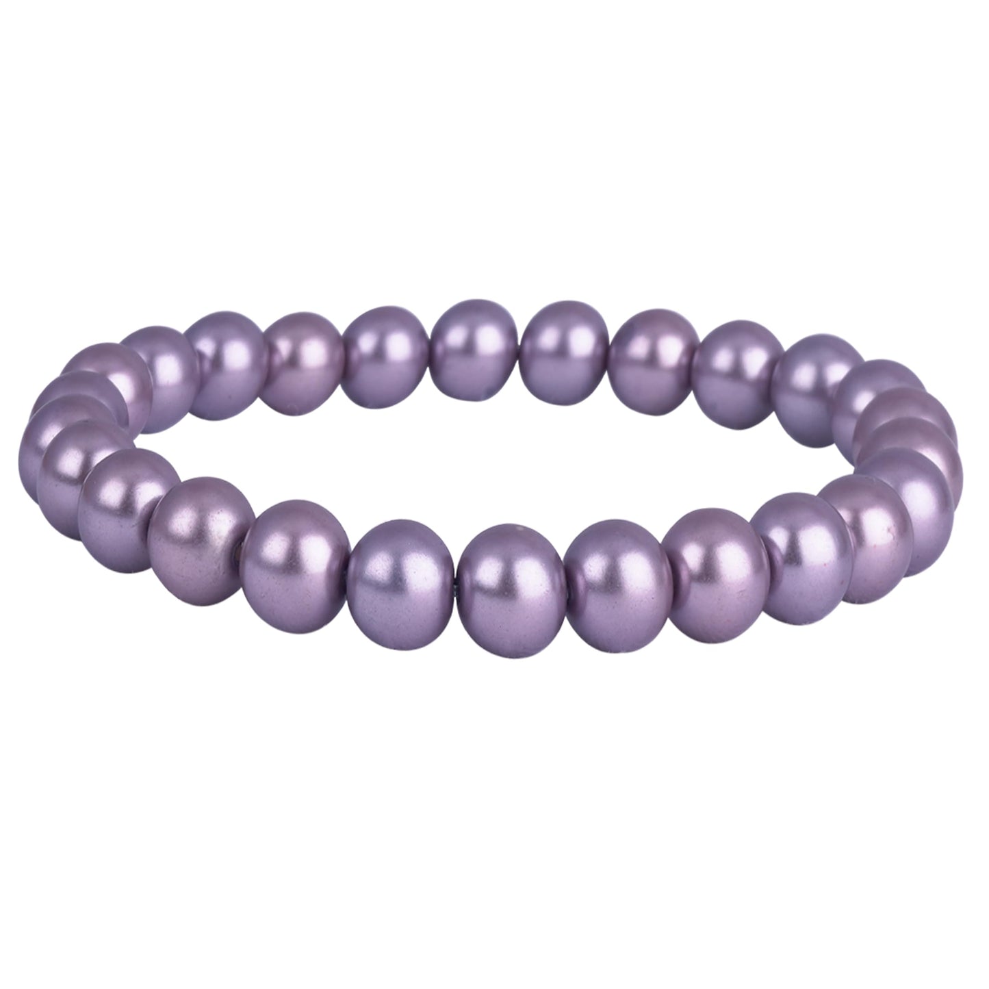 8mm Faux Pearl Stretchable Bracelet Set – 3-Piece Pastel Combo