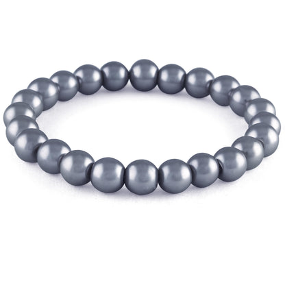8mm Faux Pearl Stretchable Bracelet Set – 3-Piece Pastel Combo