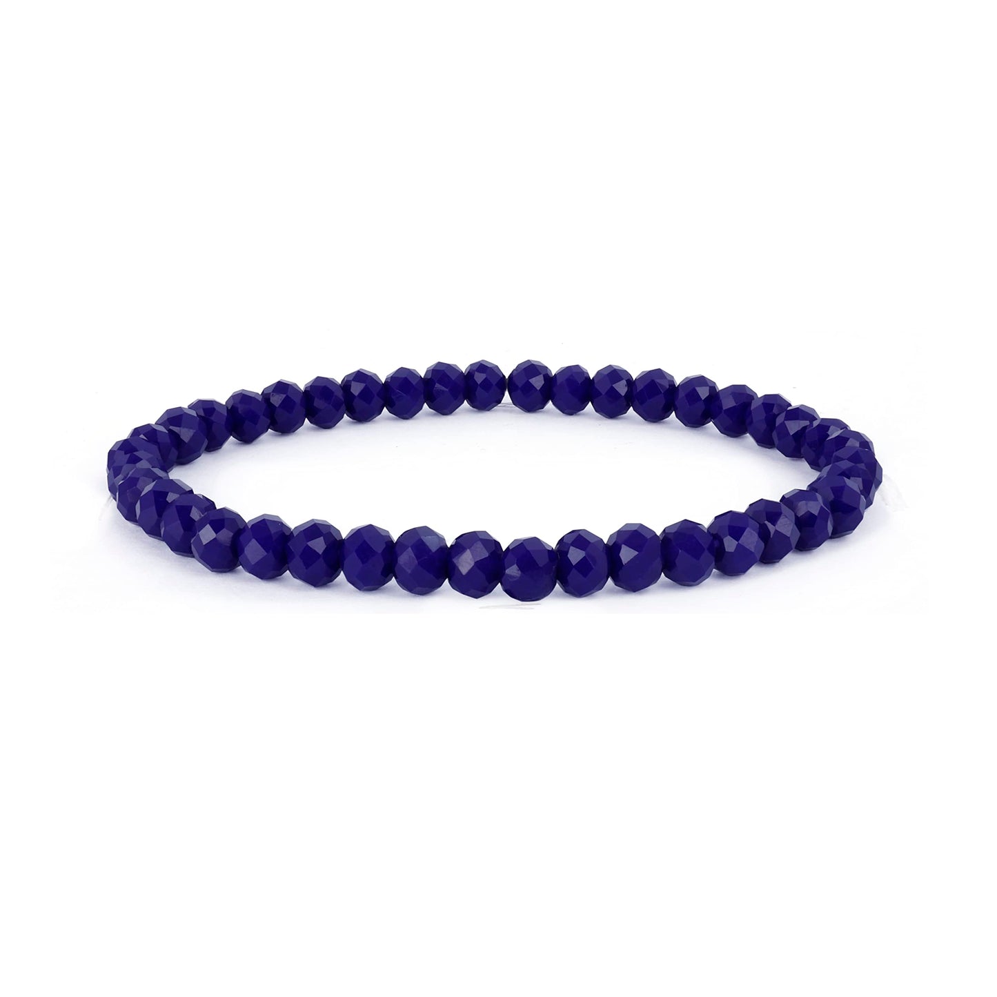 Navy Blue & Crystal Evil Eye Bracelet Set – Agate Stone Combo