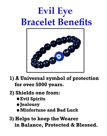 Premium Black Onyx Rudraksha Bracelet – Spiritual Protection for Men