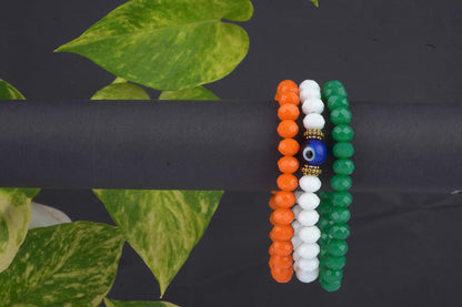 Tricolour 3-Piece Bracelet & Earring Set – Independence Day Special