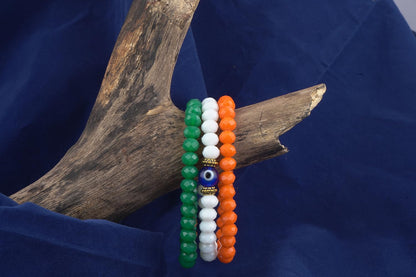 Tricolour 3-Piece Bracelet & Earring Set – Independence Day Special