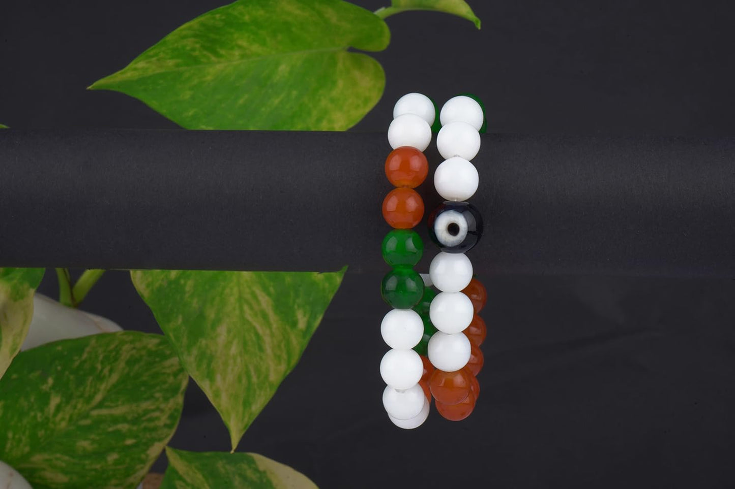 Tricolour Stretchable Bracelet & Earring Set – Independence Day Combo