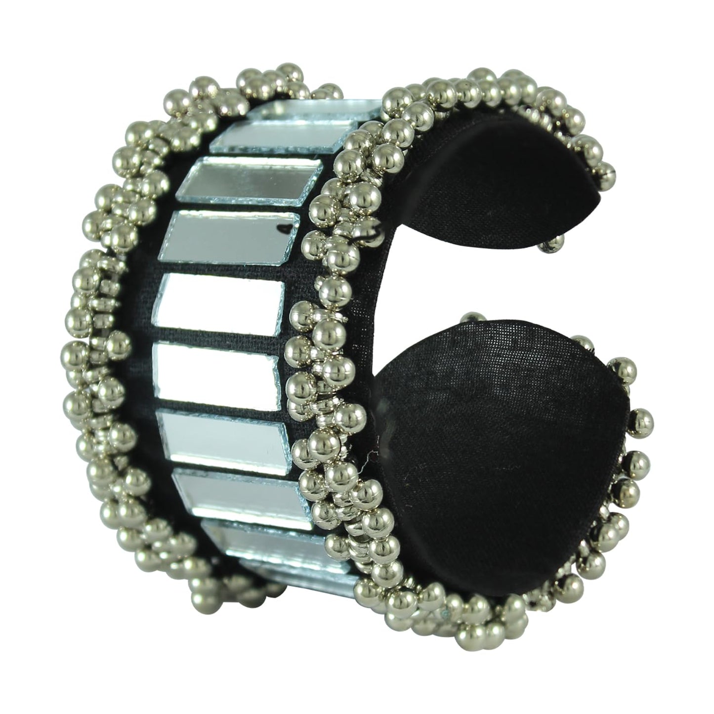 Navratri Mirror Work Bracelet & Oxidized Maang Tika Festive Combo