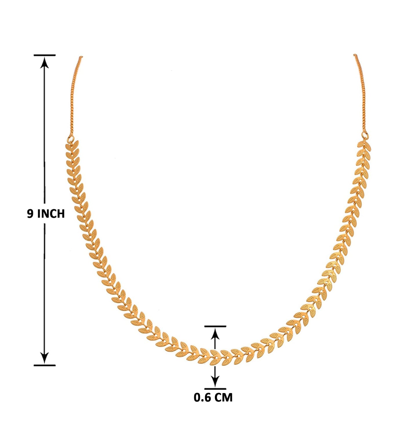 Premium Gold-Plated Leaf Motif Chain – Everyday Elegant Jewelry