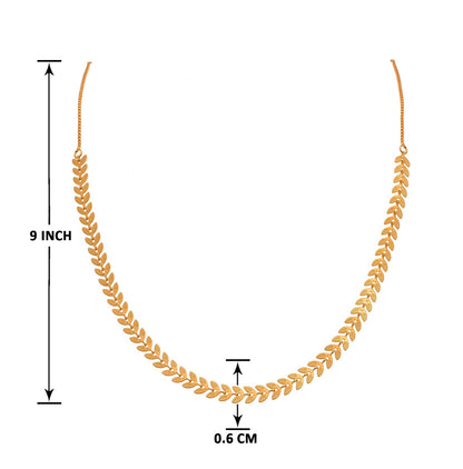 Premium Gold-Plated Leaf Motif Chain – Everyday Elegant Jewelry