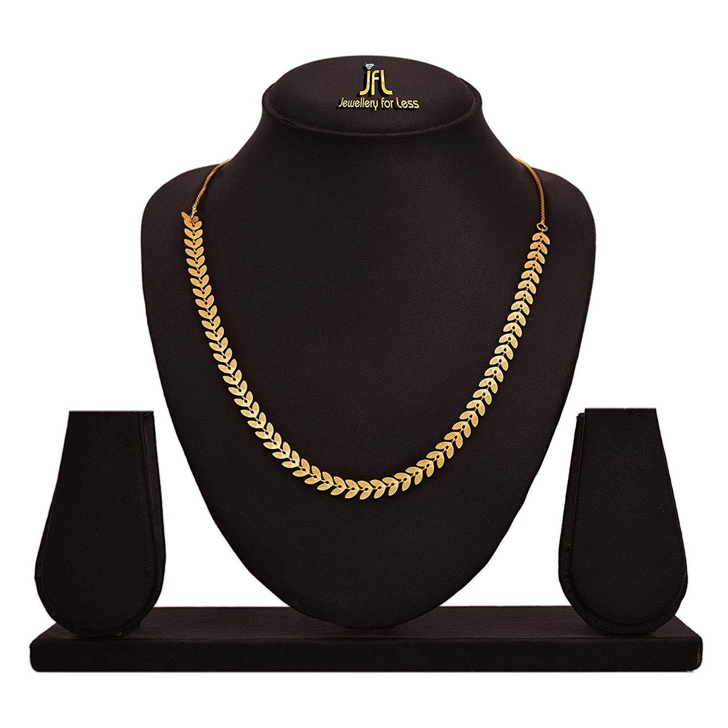 Premium Gold-Plated Leaf Motif Chain – Everyday Elegant Jewelry