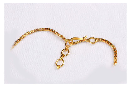 Premium Gold-Plated Leaf Motif Chain – Everyday Elegant Jewelry