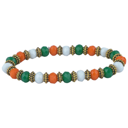 Forless Tri Color Necklace Set Bracelet Handmade For Independence Day/Republic Day