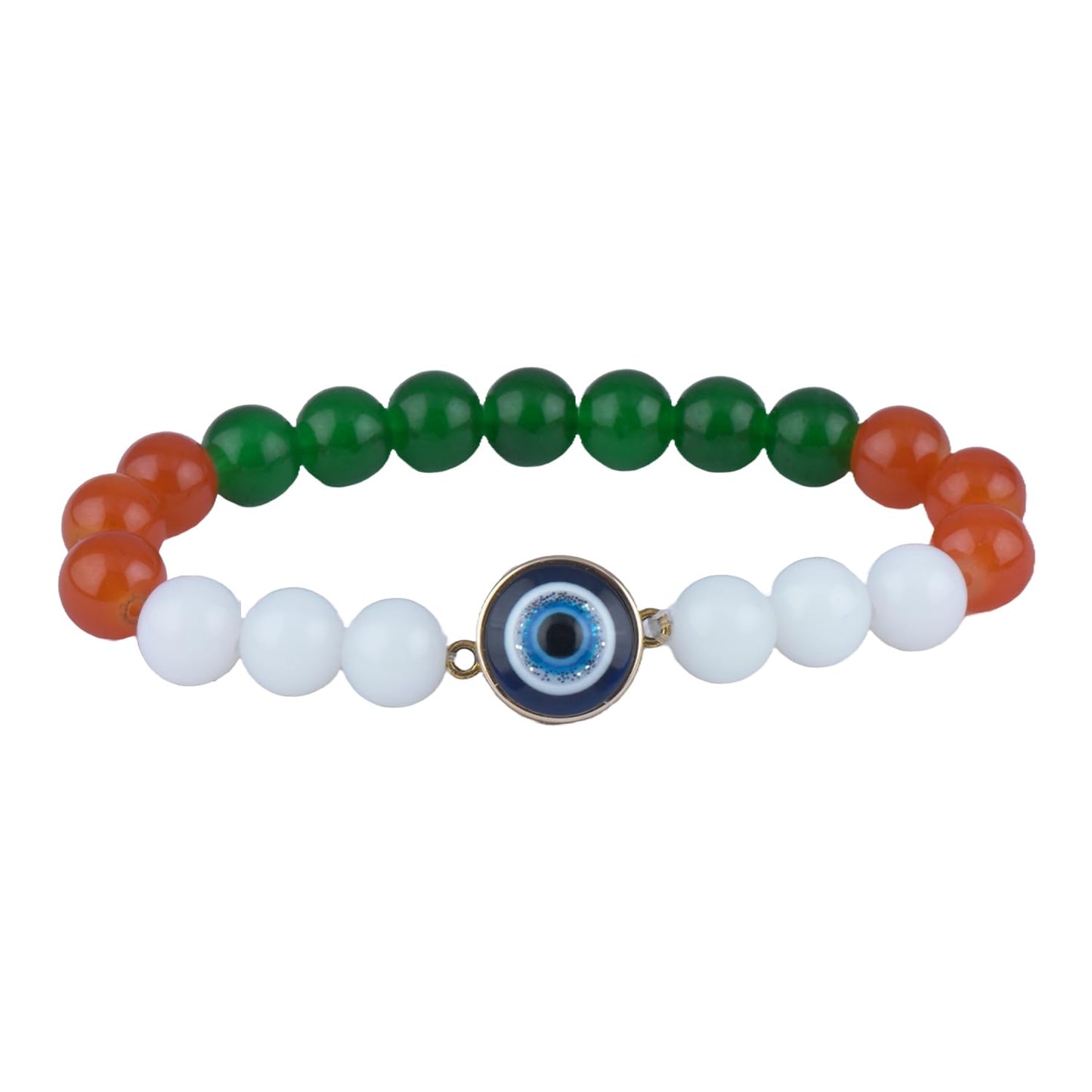 Tricolour Peacock Necklace & Bracelet Set – Independence Day Special