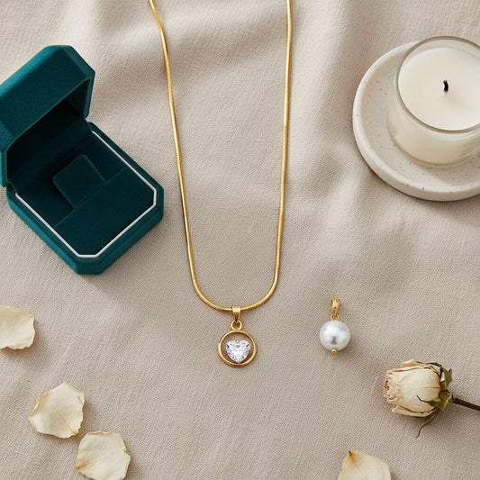 Premium Crystal Jewelry Set – Gold-Plated Octagon & Oval Cut Design