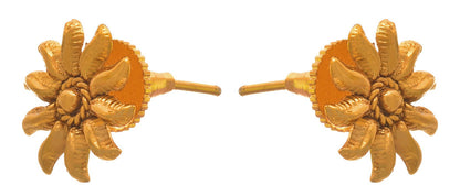 One Gram Gold-Plated Small Stud Earrings – Minimalist Traditional Design
