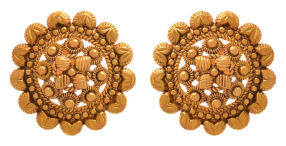 Premium One Gram Gold Studs – Handcrafted Traditional Jewelry