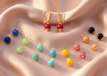 Multicolor Pearl & Gold-Plated Earring Set – 9-Pair Variety Pack