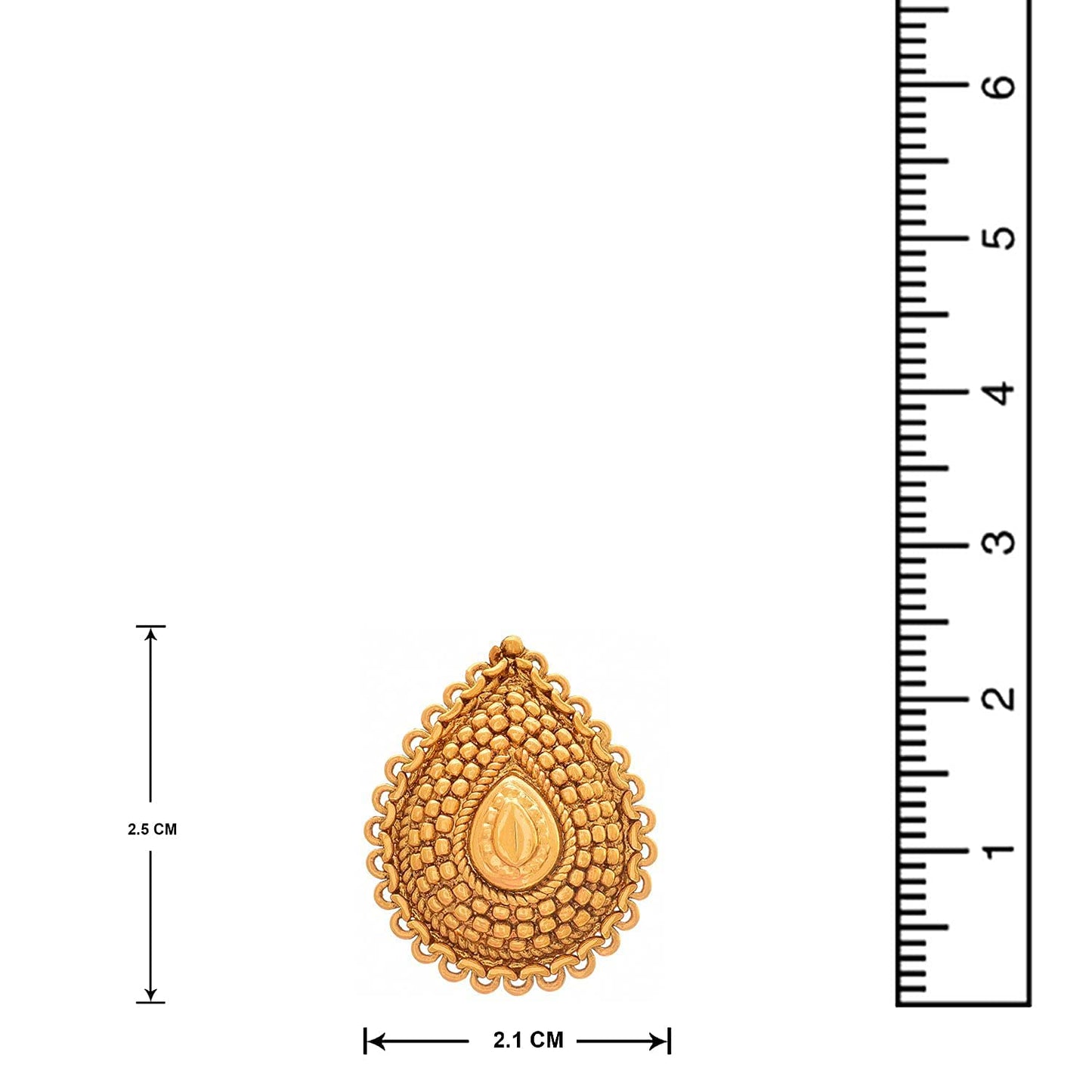 One Gram Gold-Plated Drop Stud Earrings – Elegant Traditional Design