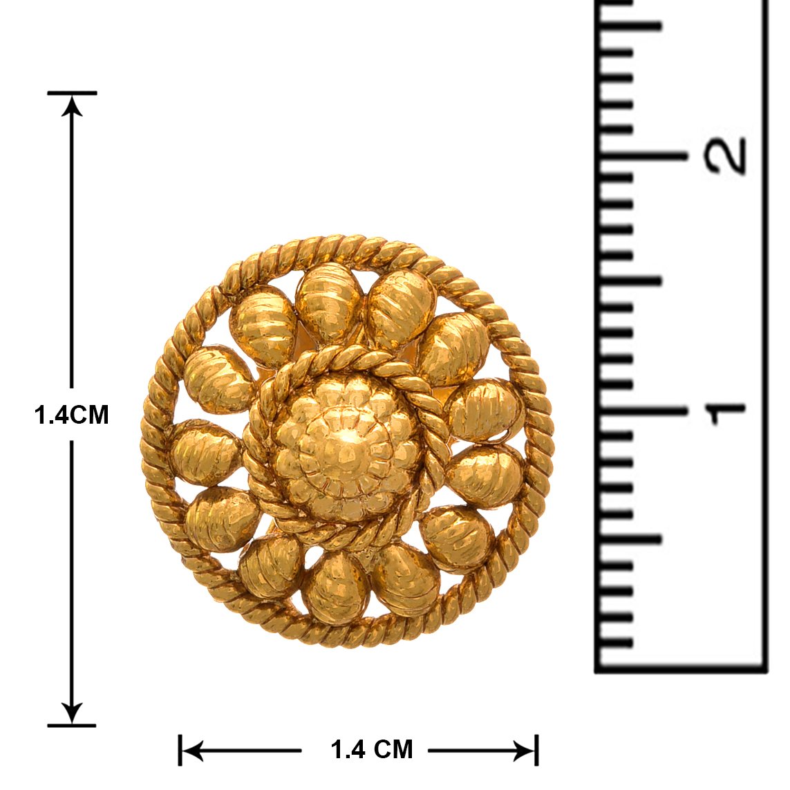 One Gram Gold Plated Stud Earrings – Traditional Ethnic Design