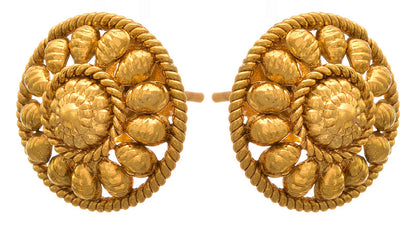 One Gram Gold Plated Stud Earrings – Traditional Ethnic Design
