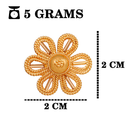 Premium Floral Earrings – Elegant Gold-Plated Flower Pattern Design