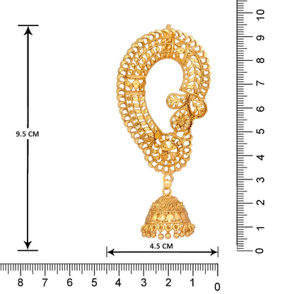Gold-Plated Floral Ear Cuff Earrings – Copper-Base Minimalist Jewelry