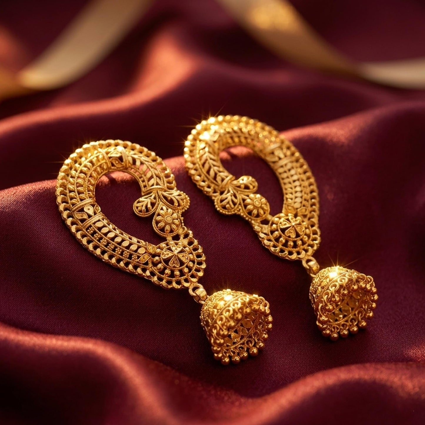 Gold-Plated Floral Ear Cuff Earrings – Copper-Base Minimalist Jewelry