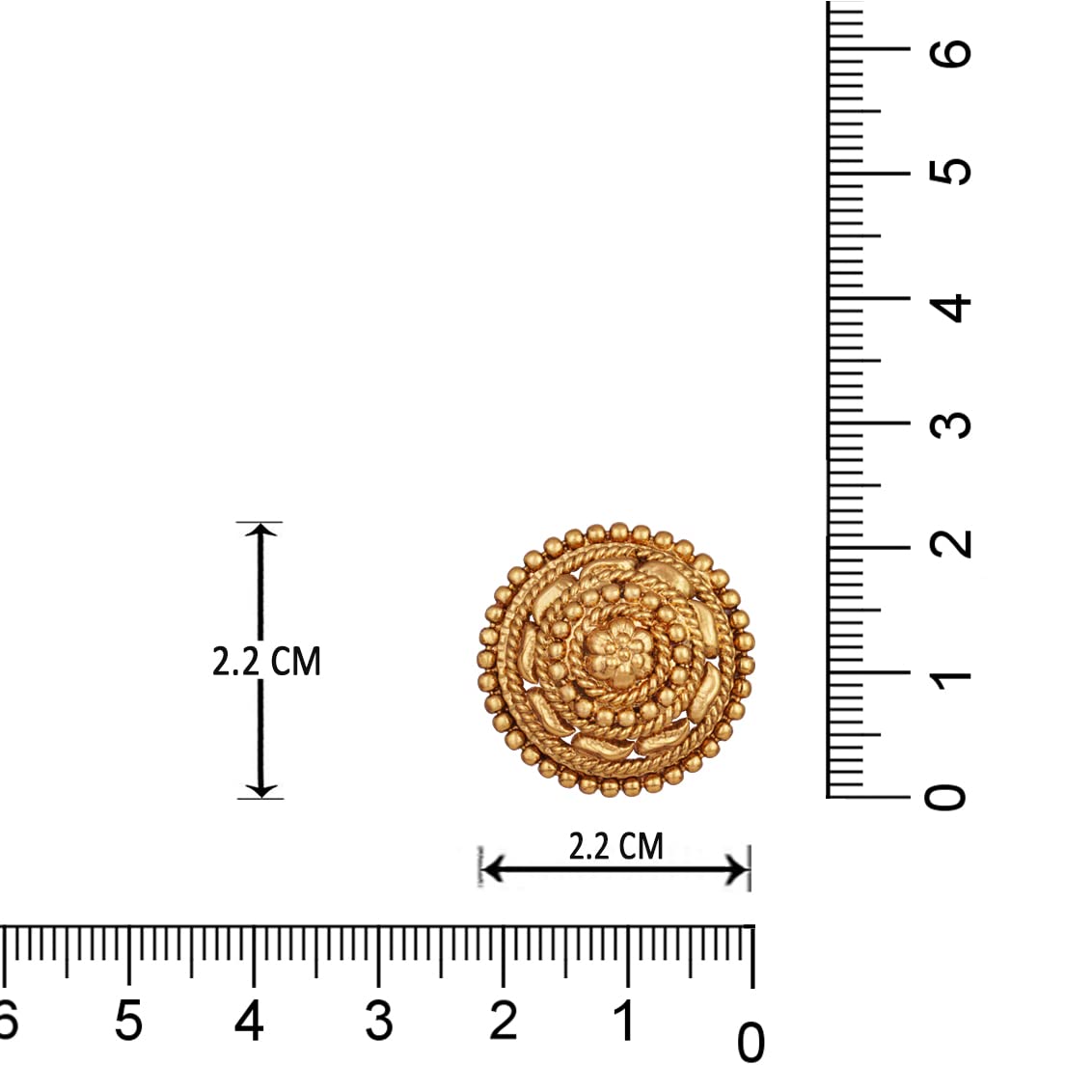 One Gram Gold Floral Stud Earrings – Traditional Ethnic Design
