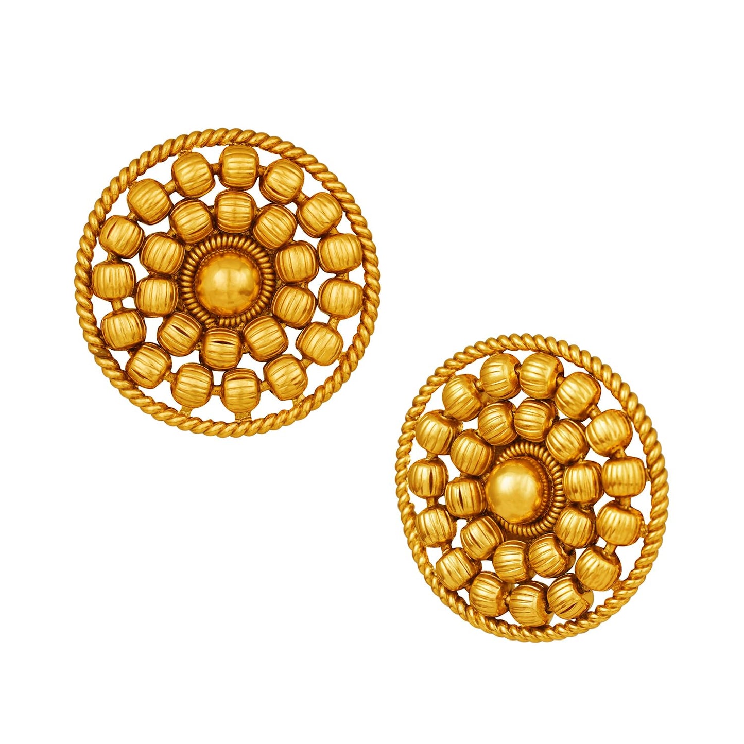 Elegant Gold-Plated Stud Earrings – Minimalist Jewelry for Daily Wear