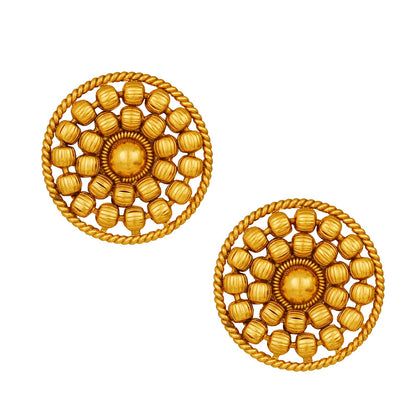 Elegant Gold-Plated Stud Earrings – Minimalist Jewelry for Daily Wear