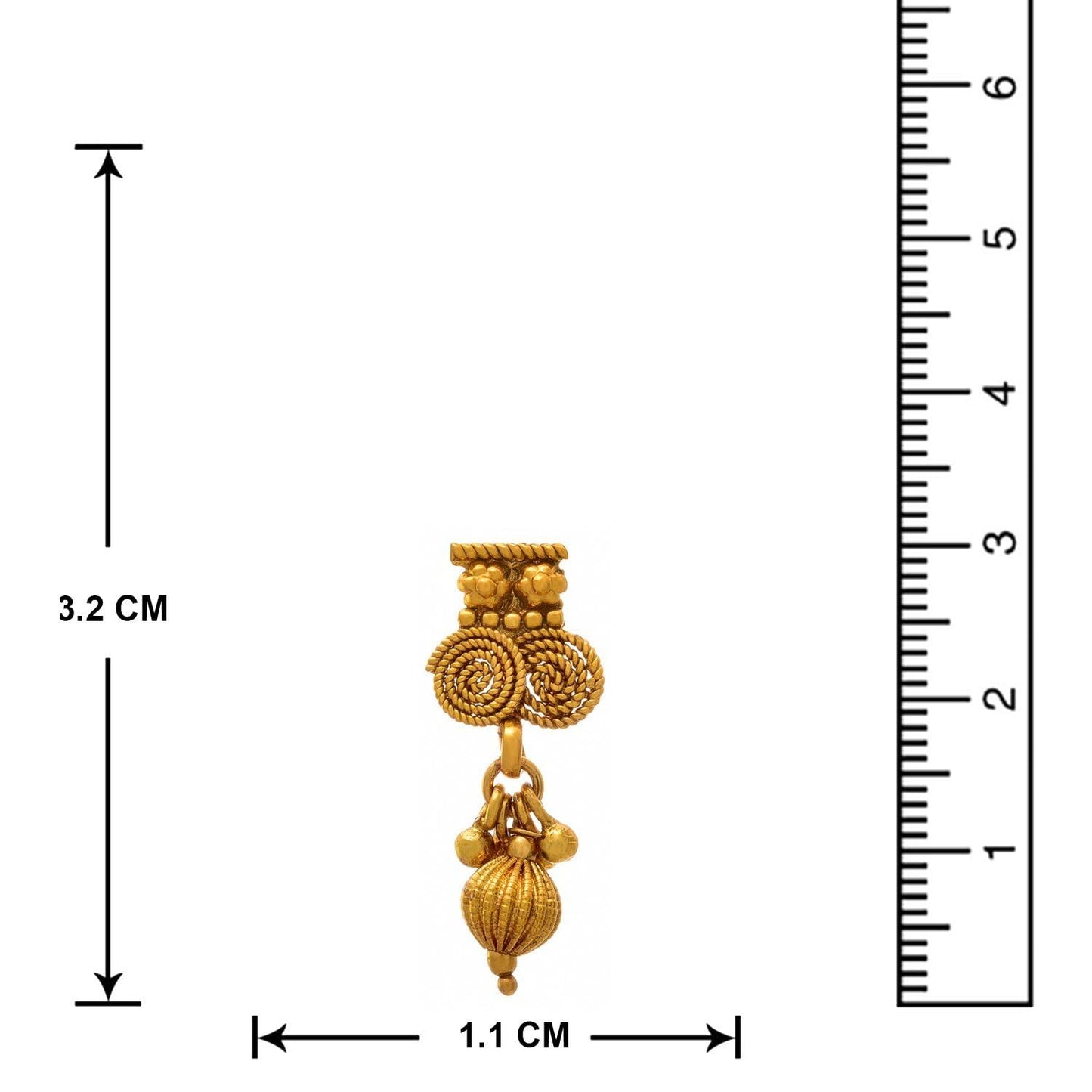 One Gram Gold Plated Spiral Mangalsutra Set With Earring .