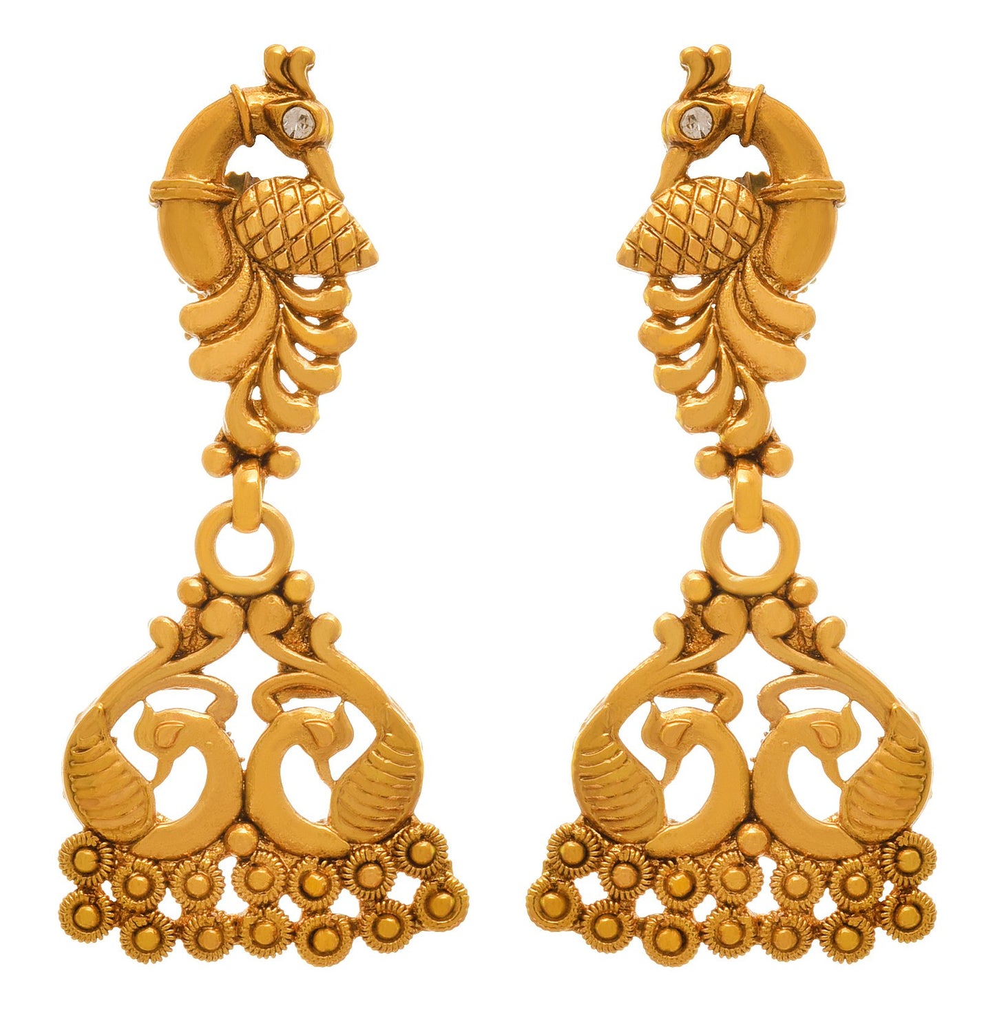 One Gram Gold Plated Mangalsutra Set – Traditional Design with Matching Earrings