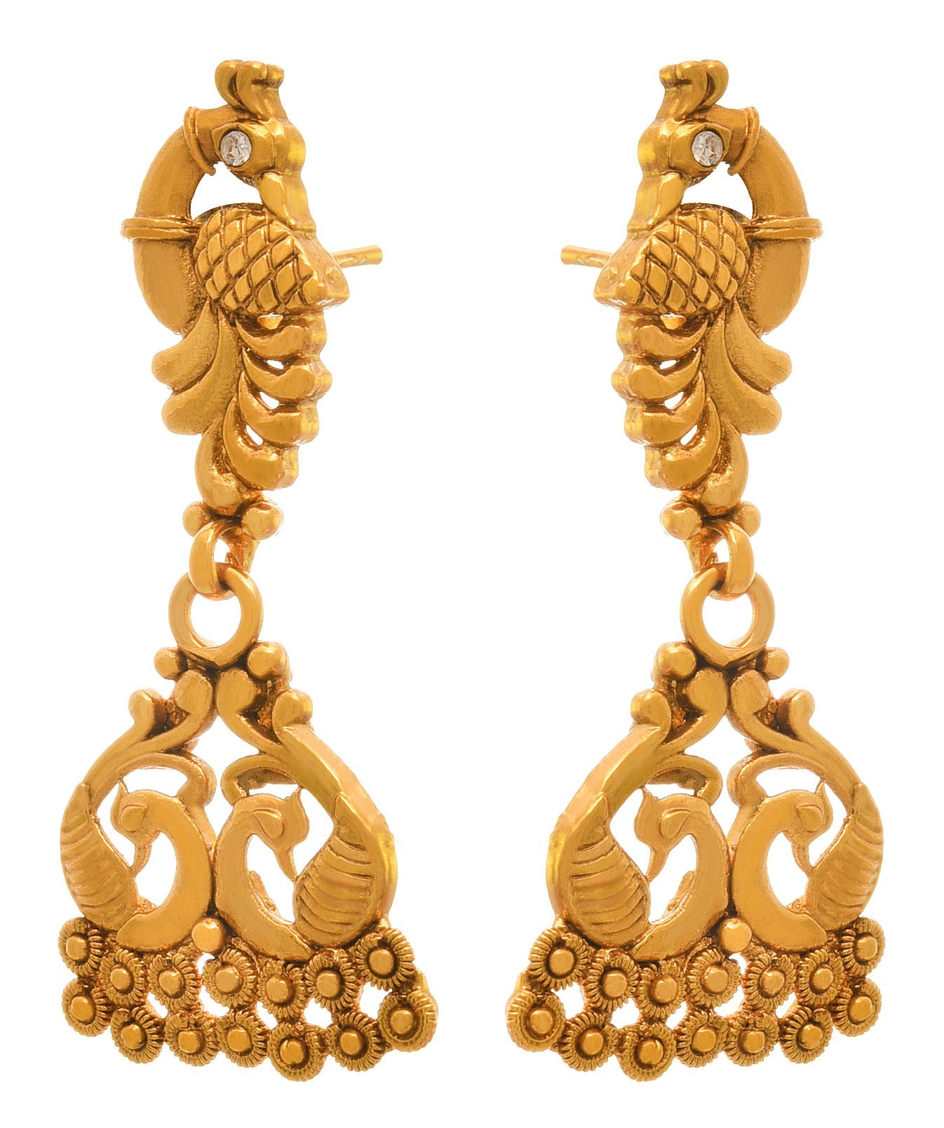 One Gram Gold Plated Mangalsutra Set – Traditional Design with Matching Earrings