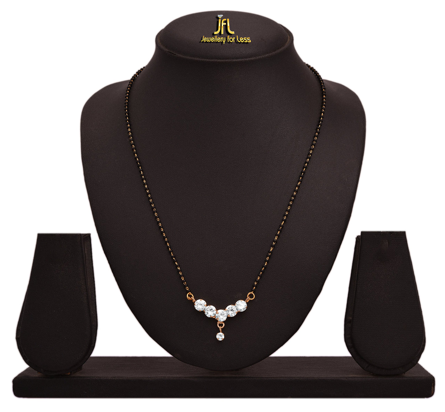 One Gram Gold Plated Cubic Zirconia Diamond Mangalsutra .