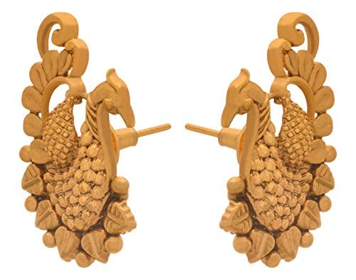 Gold-Plated Dual Peacock Mangalsutra – Double Black Beaded Chain Combo