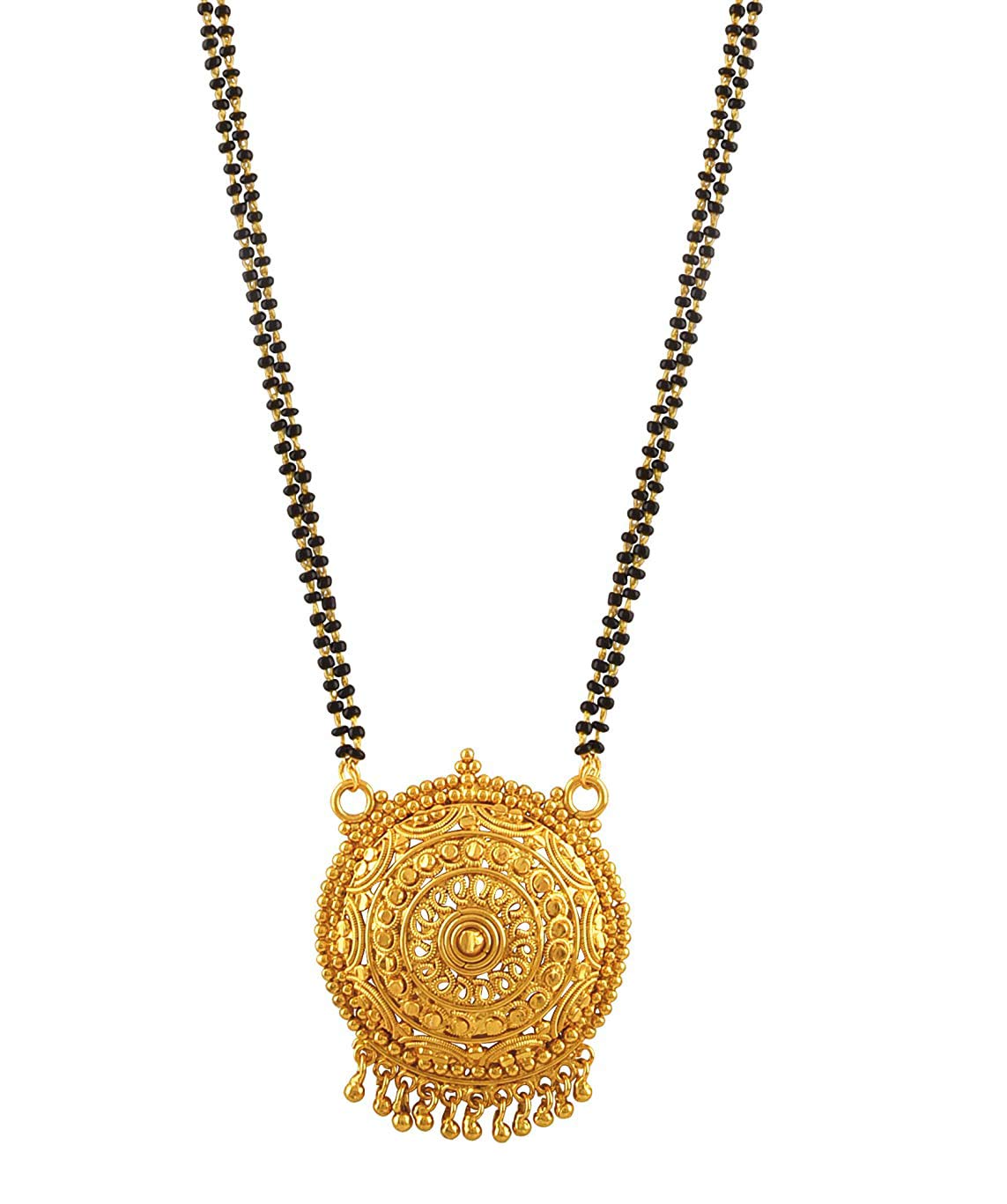 Gold-Plated Floral Mangalsutra – Modern Ethnic Necklace for Daily Wear