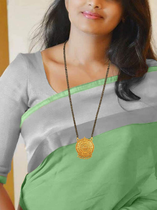 Gold-Plated Floral Mangalsutra – Modern Ethnic Necklace for Daily Wear