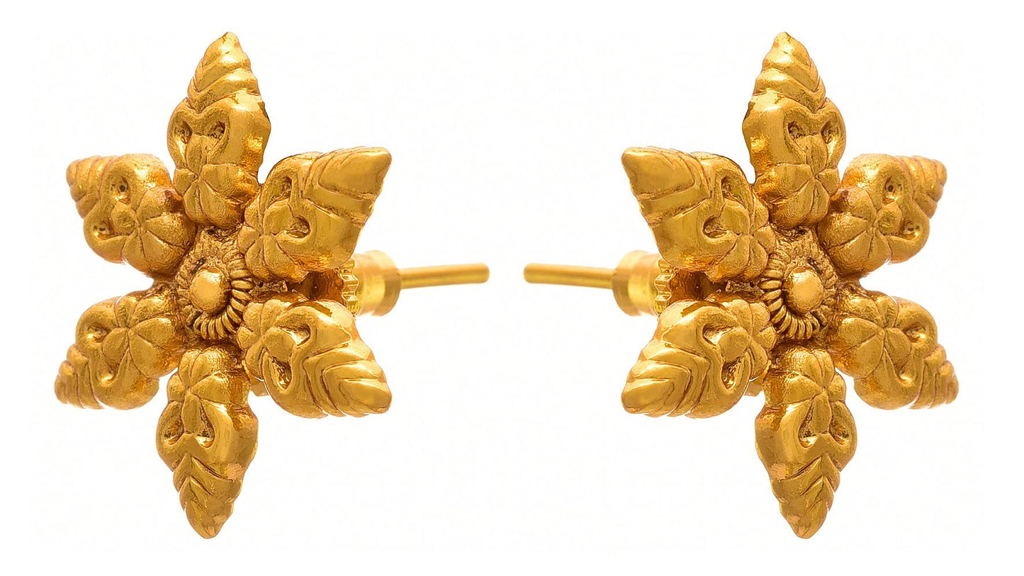 Gold Plated Necklace With Earrings