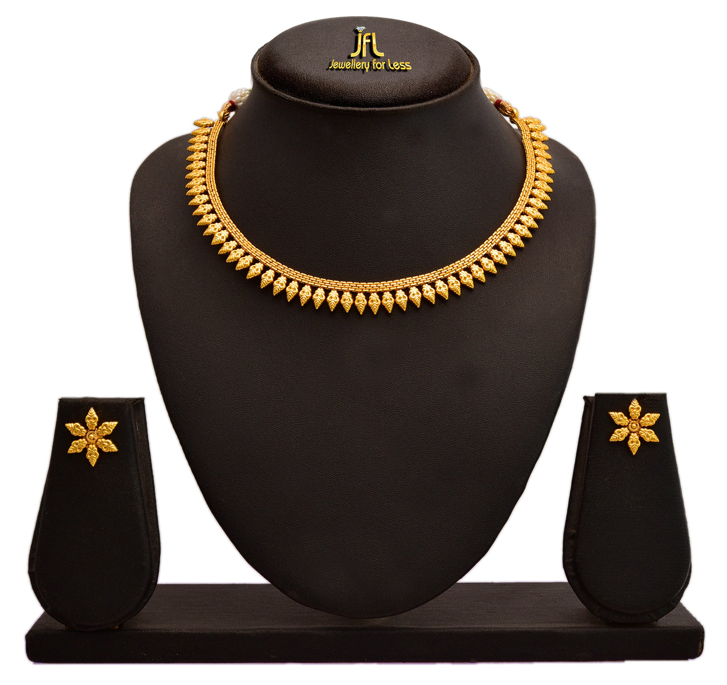 Gold Plated Necklace With Earrings