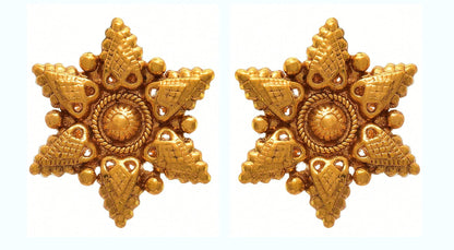 One Gram Gold Plated Temple Necklace Set With Stud Earrings