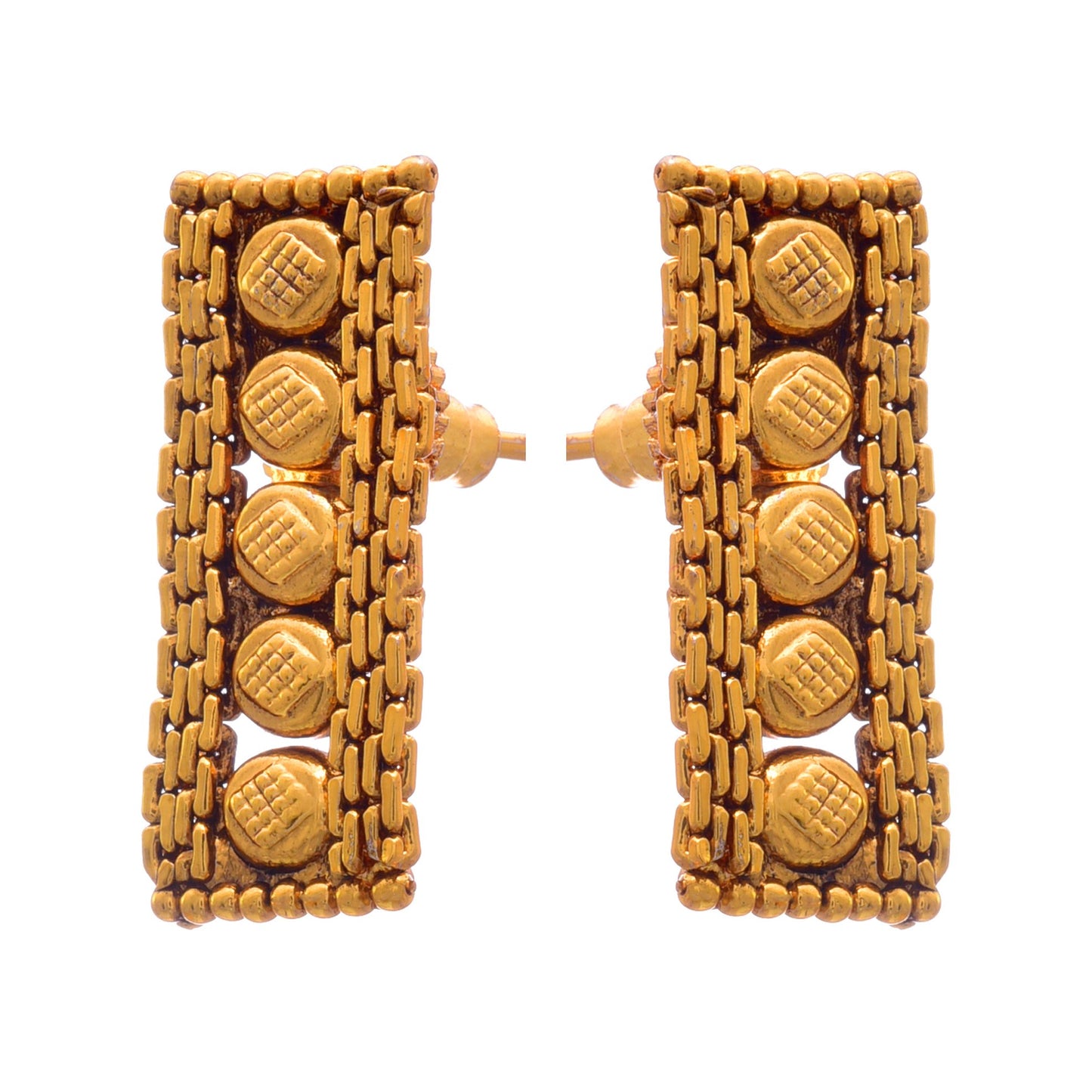 And One Gram Gold Plated Patta Necklace Set With Earring N Women