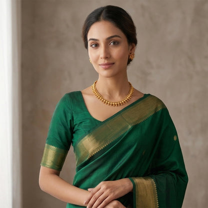 Floral One Gram Gold Plated Necklace Set With Stud Earrings