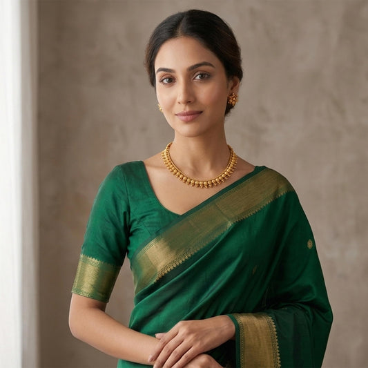 Floral One Gram Gold Plated Necklace Set With Stud Earrings
