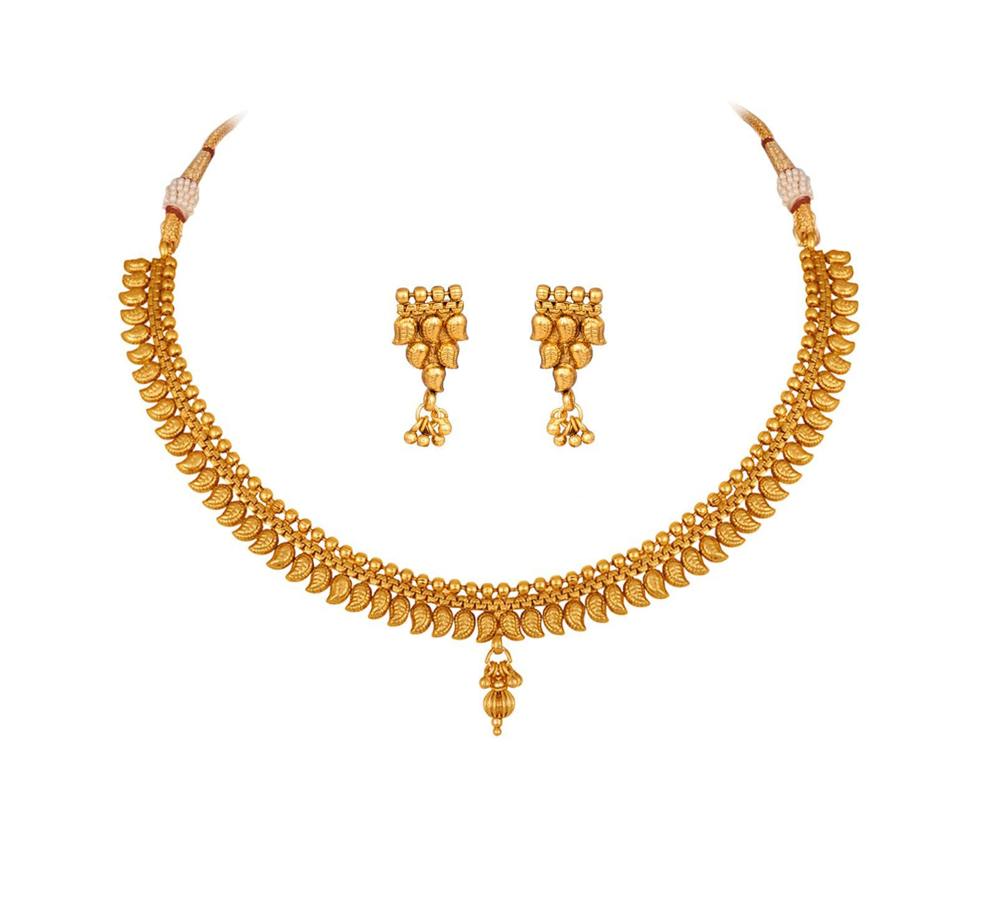 Copper Gold Plated Mango Design Necklace Set