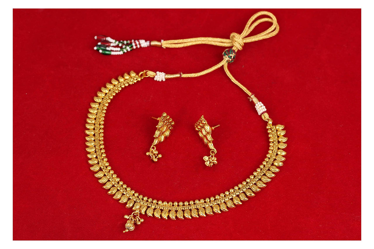 Copper Gold Plated Mango Design Necklace Set