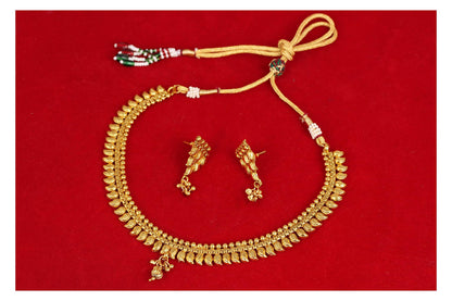 Copper Gold Plated Mango Design Necklace Set