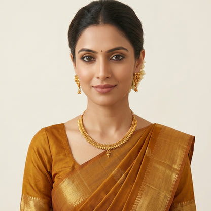Copper Gold Plated Mango Design Necklace Set